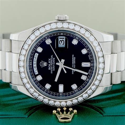 white gold rolex bracelet|rolex day date white dial.